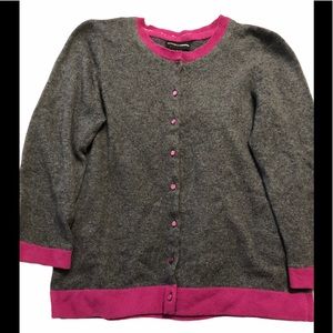 Sutton Cashmere Gray & Hot Pink
